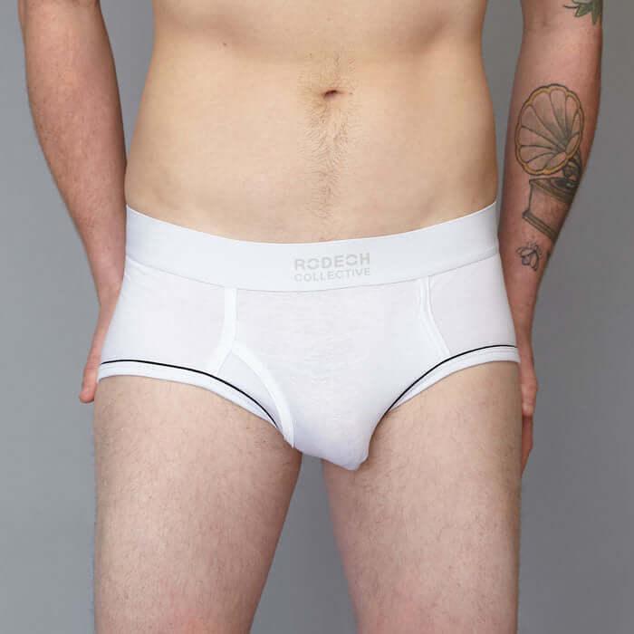 Trans wearing packer behind underwear