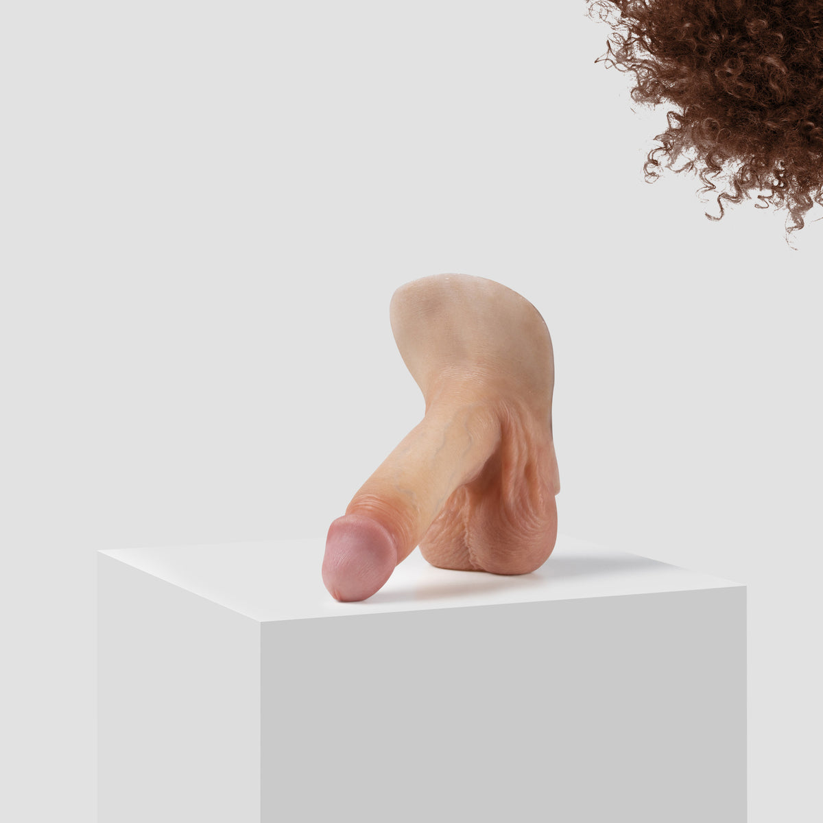 Emisil ER09 FTM pack and play prosthetic in skin shade S03 with brown hair