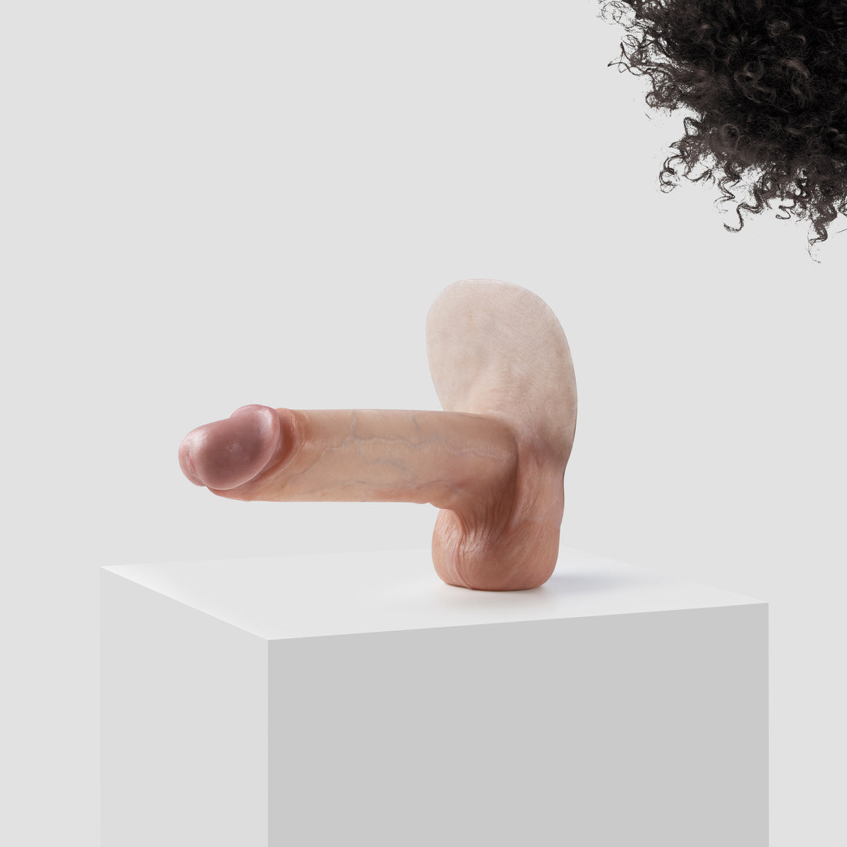 Emisil ER10 FTM pack and play prosthetic in skin shade S01 with black hair