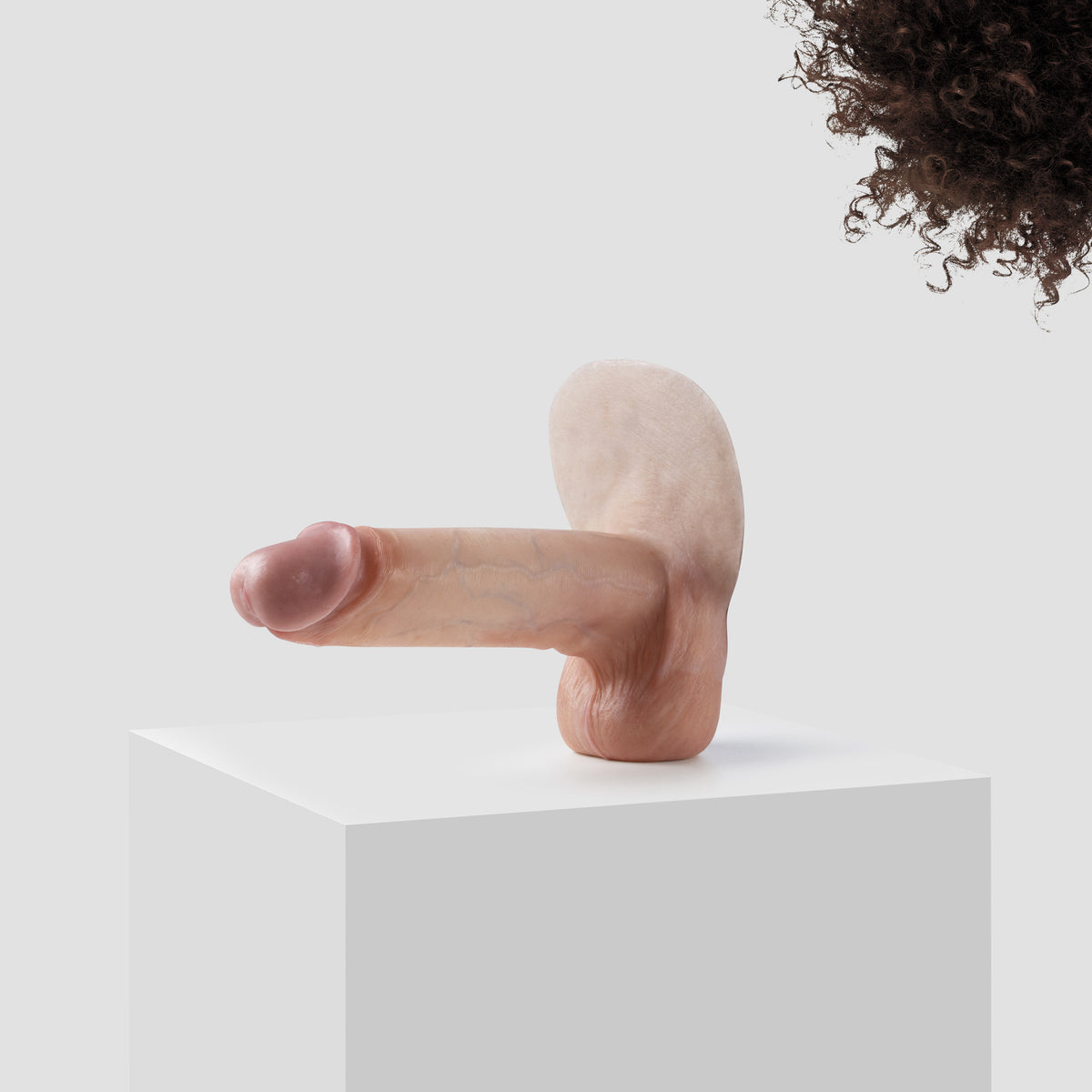 Emisil ER10 FTM pack and play prosthetic in skin shade S01 with dark brown hair