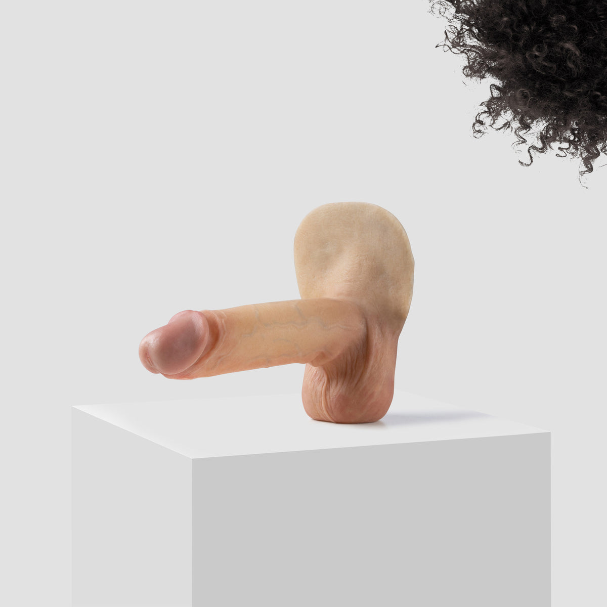 Emisil ER10 FTM pack and play prosthetic in skin shade S03 with black hair