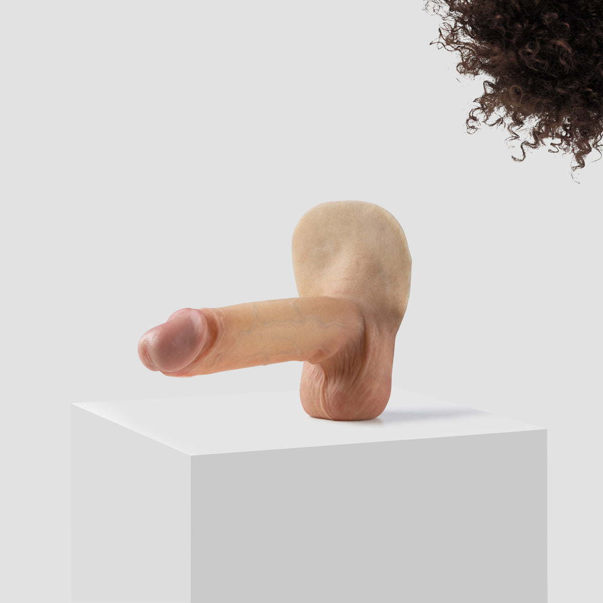 Emisil ER10 FTM pack and play prosthetic in skin shade S03 with dark brown hair