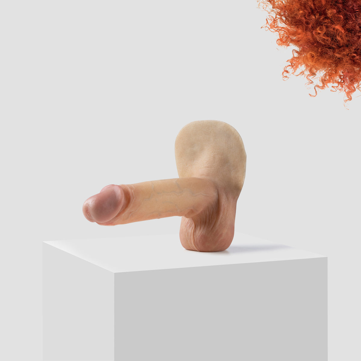 Emisil ER10 FTM pack and play prosthetic in skin shade S03 with ginger hair