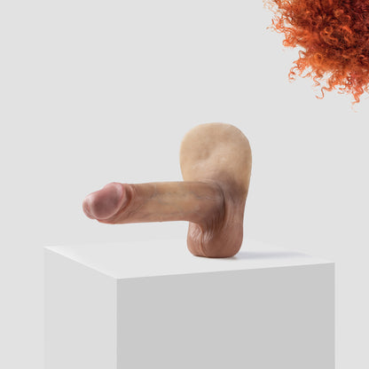 Emisil ER10 FTM pack and play prosthetic in skin shade S04 with ginger hair