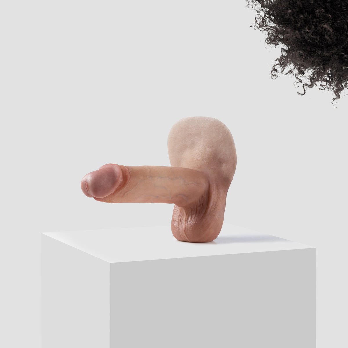 Emisil ER10 FTM pack and play prosthetic in skin shade S09 with black hair