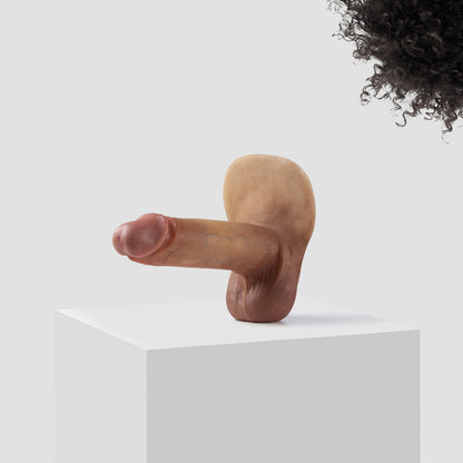 Emisil ER10 FTM pack and play prosthetic in skin shade S10 with black hair