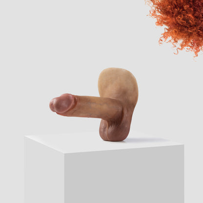 Emisil ER10 FTM pack and play prosthetic in skin shade S10 with ginger hair