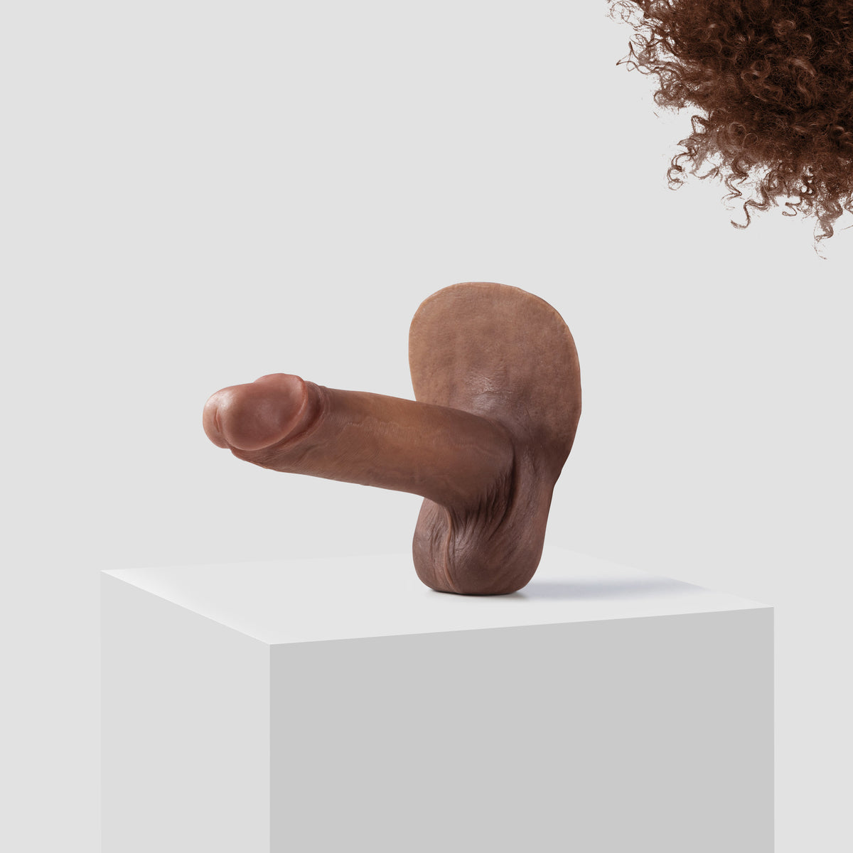 Emisil ER10 FTM pack and play prosthetic in skin shade S11 with brown hair