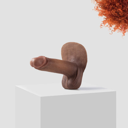 Emisil ER10 FTM pack and play prosthetic in skin shade S12 with ginger hair