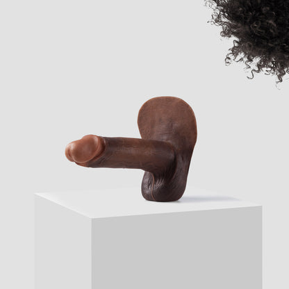 Emisil ER10 FTM pack and play prosthetic in skin shade S13 with black hair