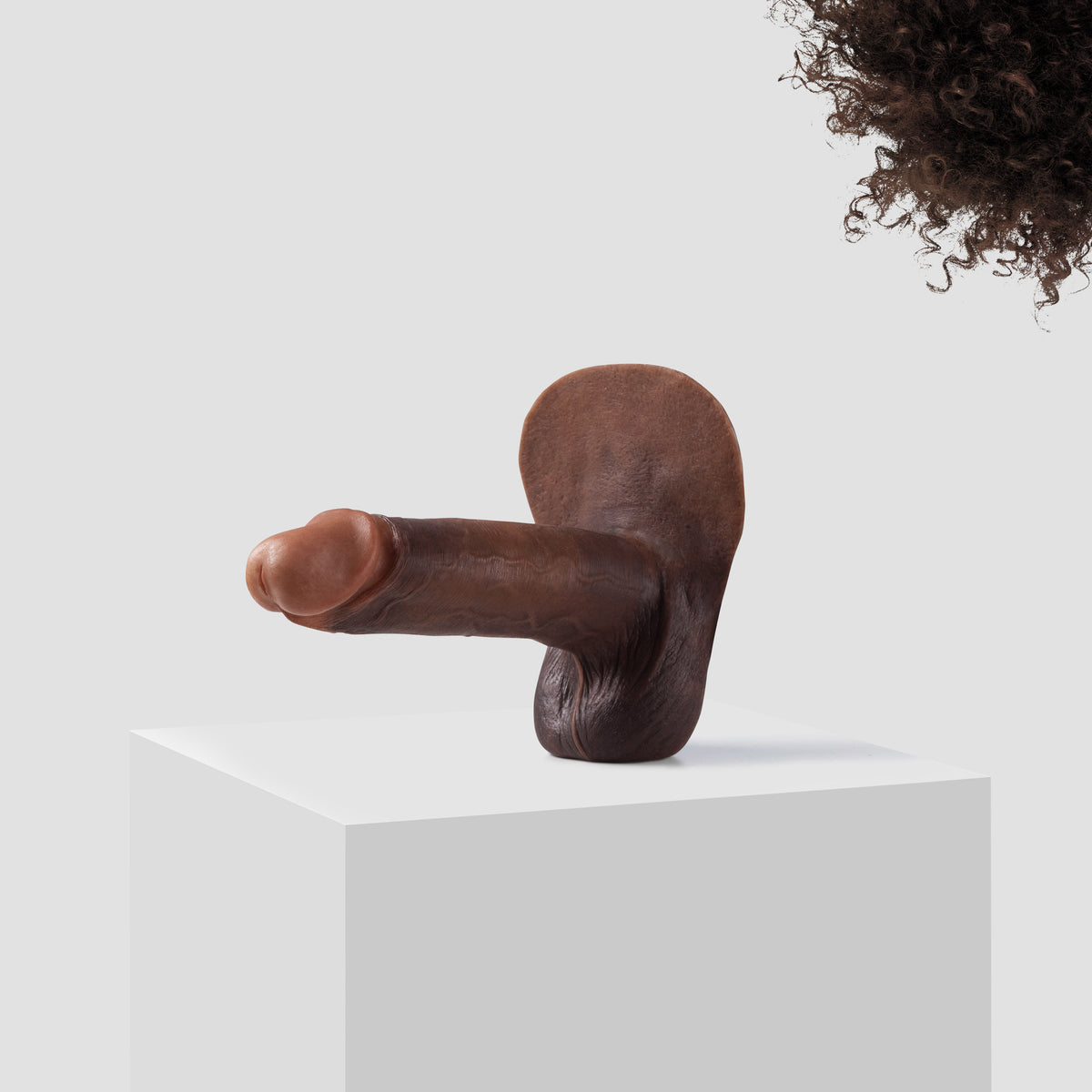Emisil ER10 FTM pack and play prosthetic in skin shade S13 with dark brown hair