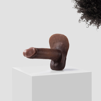 Emisil ER10 FTM pack and play prosthetic in skin shade S15 with black hair