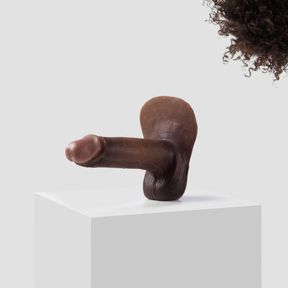 Emisil ER10 FTM pack and play prosthetic in skin shade S15 with dark brown hair