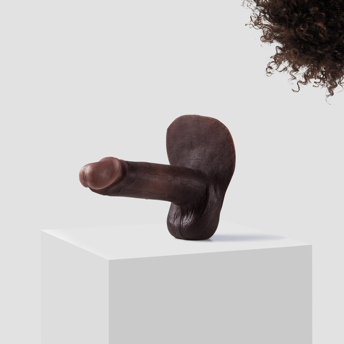 Emisil ER10 FTM pack and play prosthetic in skin shade S16 with dark brown hair