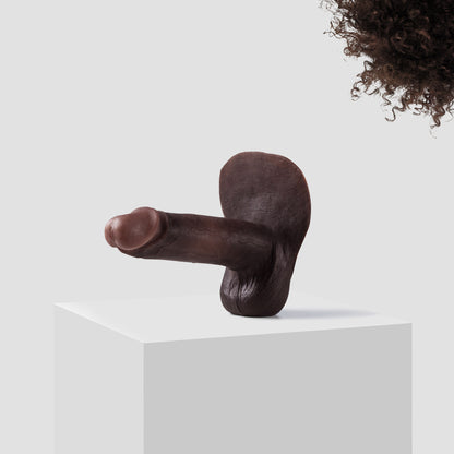 Emisil ER10 FTM pack and play prosthetic in skin shade S16 with dark brown hair