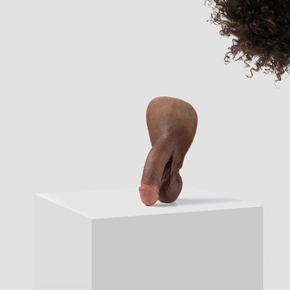 Emisil FL03 soft FTM packer in skin shade S12 with dark brown hair